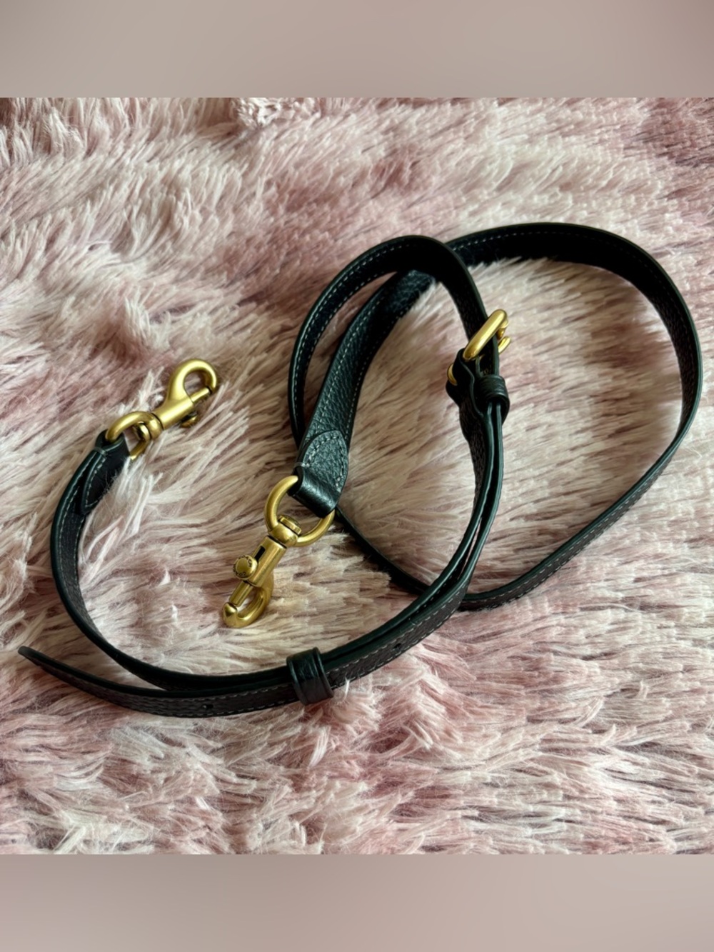 New COACH Leather Crossbody Strap